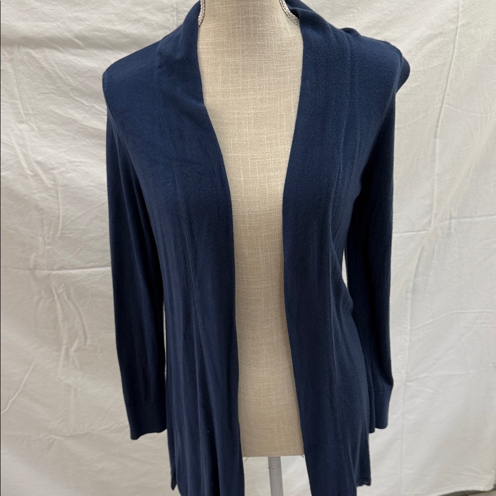 Chico’s Blue Open Front Cardigan Sweater